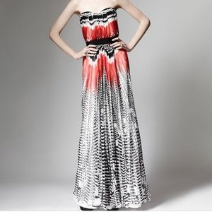 ALEXANDER MCQUEEN RUNWAY CHIFFON BELT GOWN 48 /12